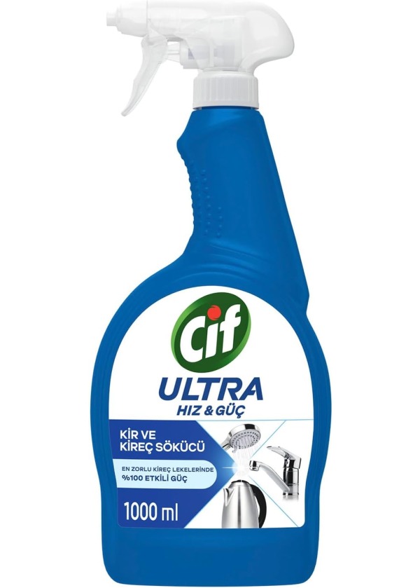 Cif Ultra Hız & Kireç Sökücü Sprey Leke ve Kir Çıkarıcı 1000 ml
