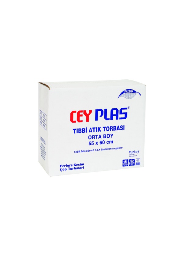Tıbbi Atık Çöp Torbası 55x60 250GR