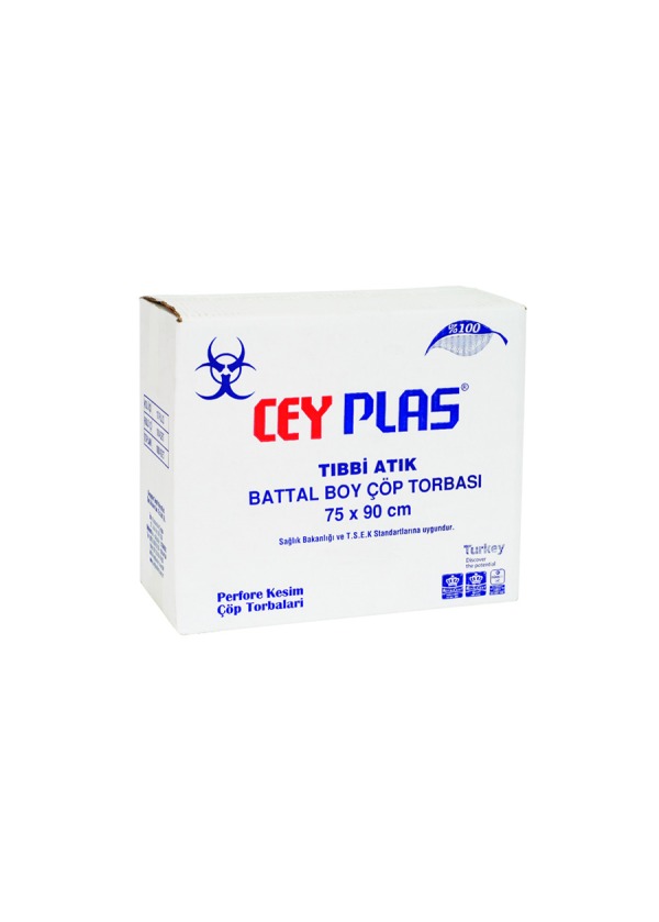 Tıbbi Atık Çöp Torbası 75x90 550GR