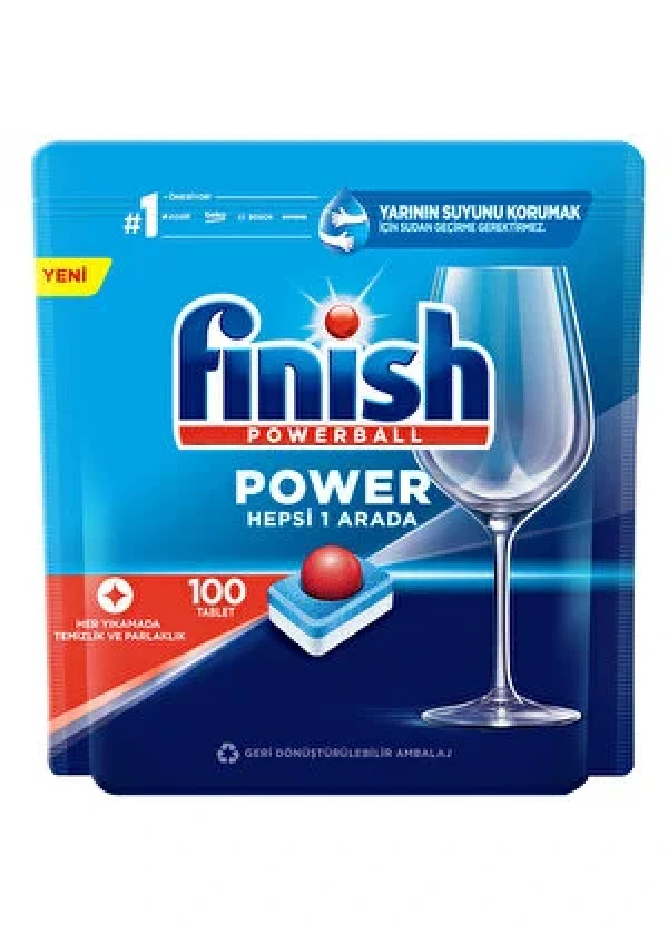 Finish Powerball Bulaşık Makinesi Tableti Hepsi 1 Arada 100'Lü
