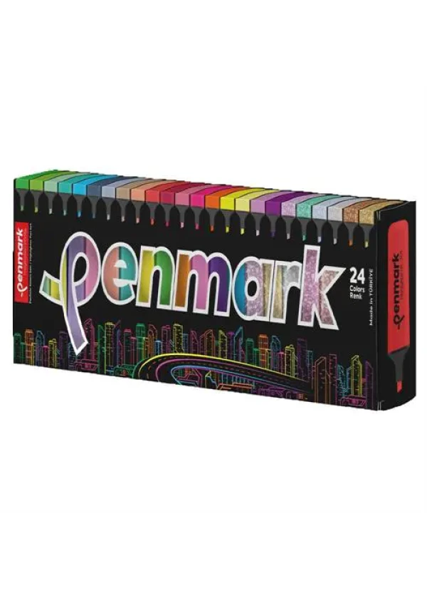 Penmark HS-505-24S Fosforlu Kalem 24 Adet - Karışık Renk