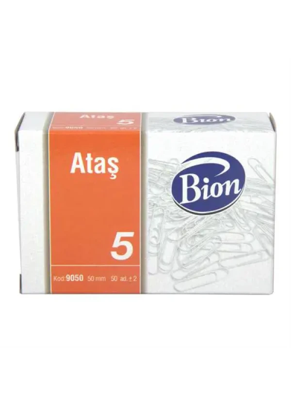 Bion 9050 Ataş 50 mm No:5 50 Adet - Metalik Gri