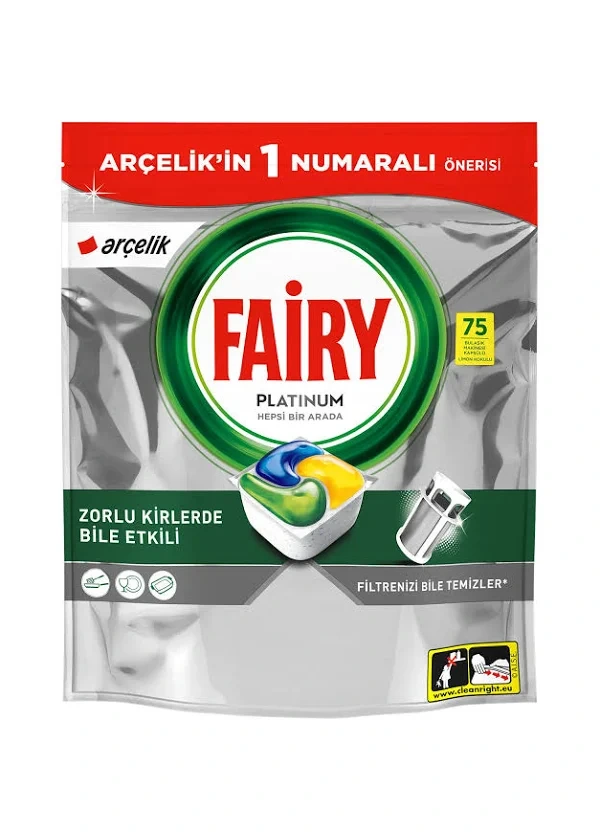 Fairy Platinum Bulaşık Tableti 75’Li