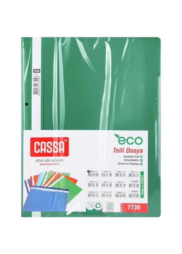 	 Cassa Telli Dosya Yeşil 50'li