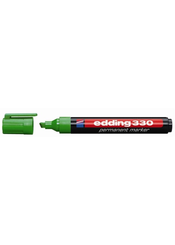 Edding 330 Koli Kalemi Kesik Uçlu Permanent - Yeşil